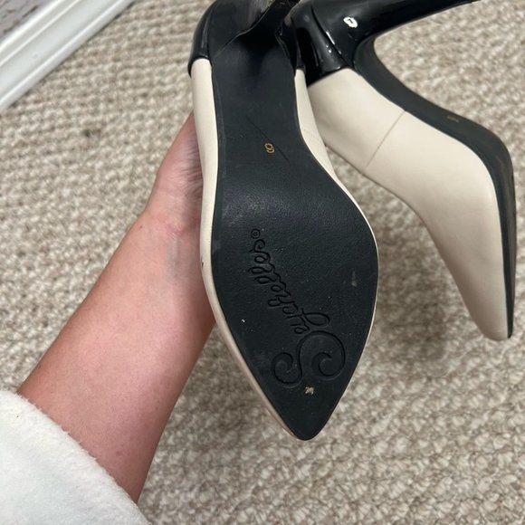 Seychelles white black pumps heels size 6 - Picture 5 of 9